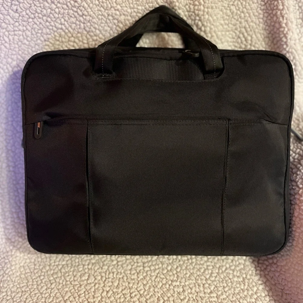 Black Men's Briefcase No Shoulder Strap